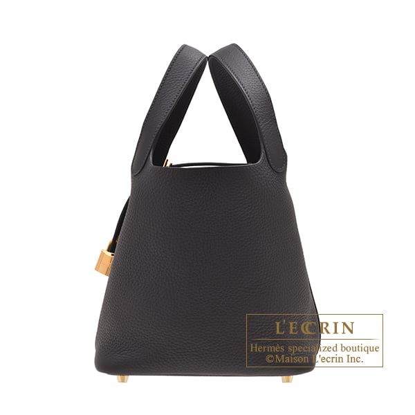 Hermes Picotin Lock bag 18/PM Caban Clemence leather Gold hardware