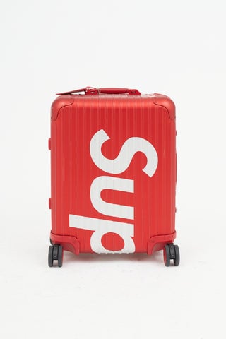 x Supreme 45L Red & White Logo Hard Case Topas Luggage