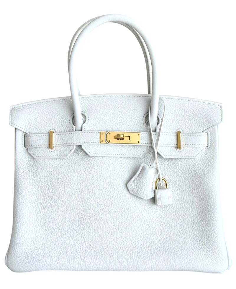 Hermes White Togo Birkin 30 Gold Hardware, 2015