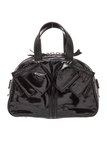 Patent Leather Top Handle Bag