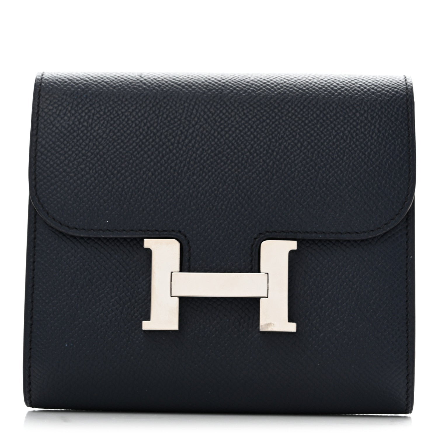 Hermes Epsom Verso Constance Short Wallet Bleu Indigo Rose Pourpre