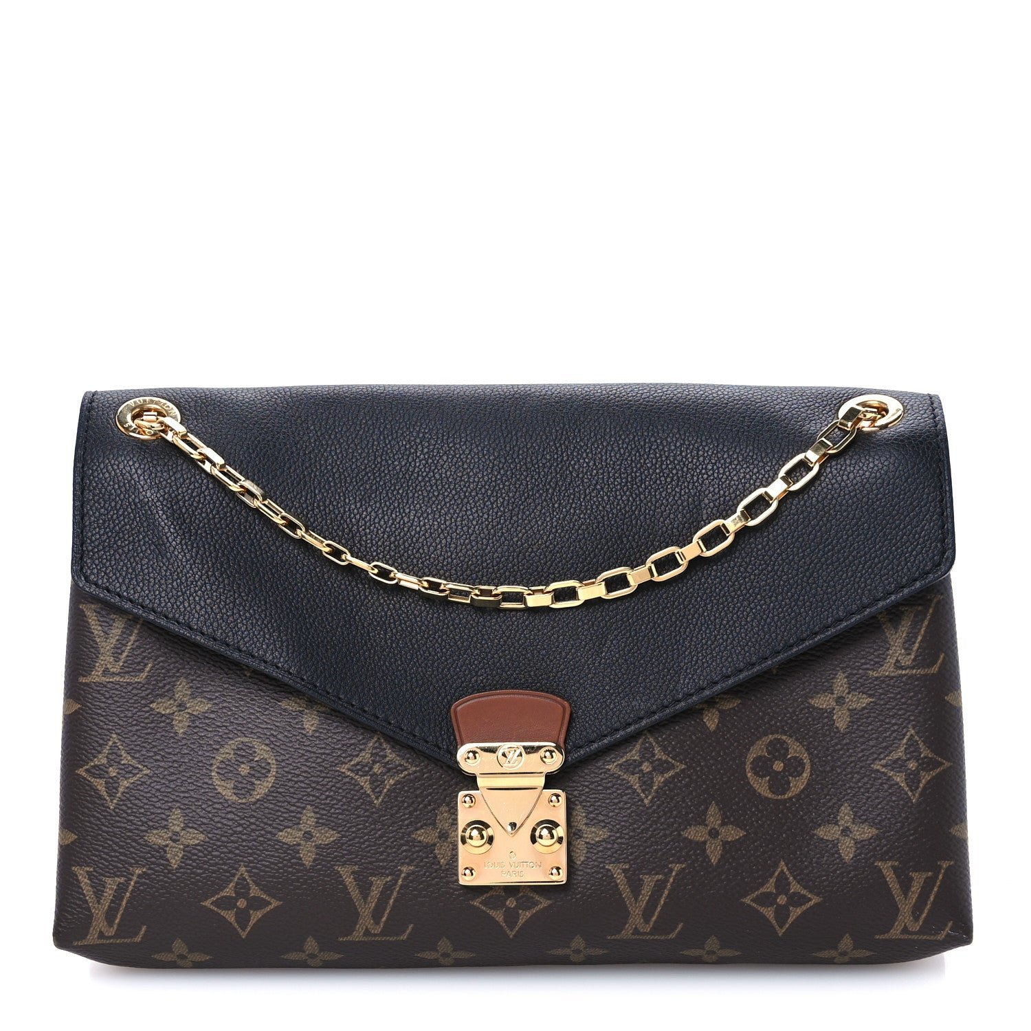 Louis Vuitton Monogram Pallas Chain Black