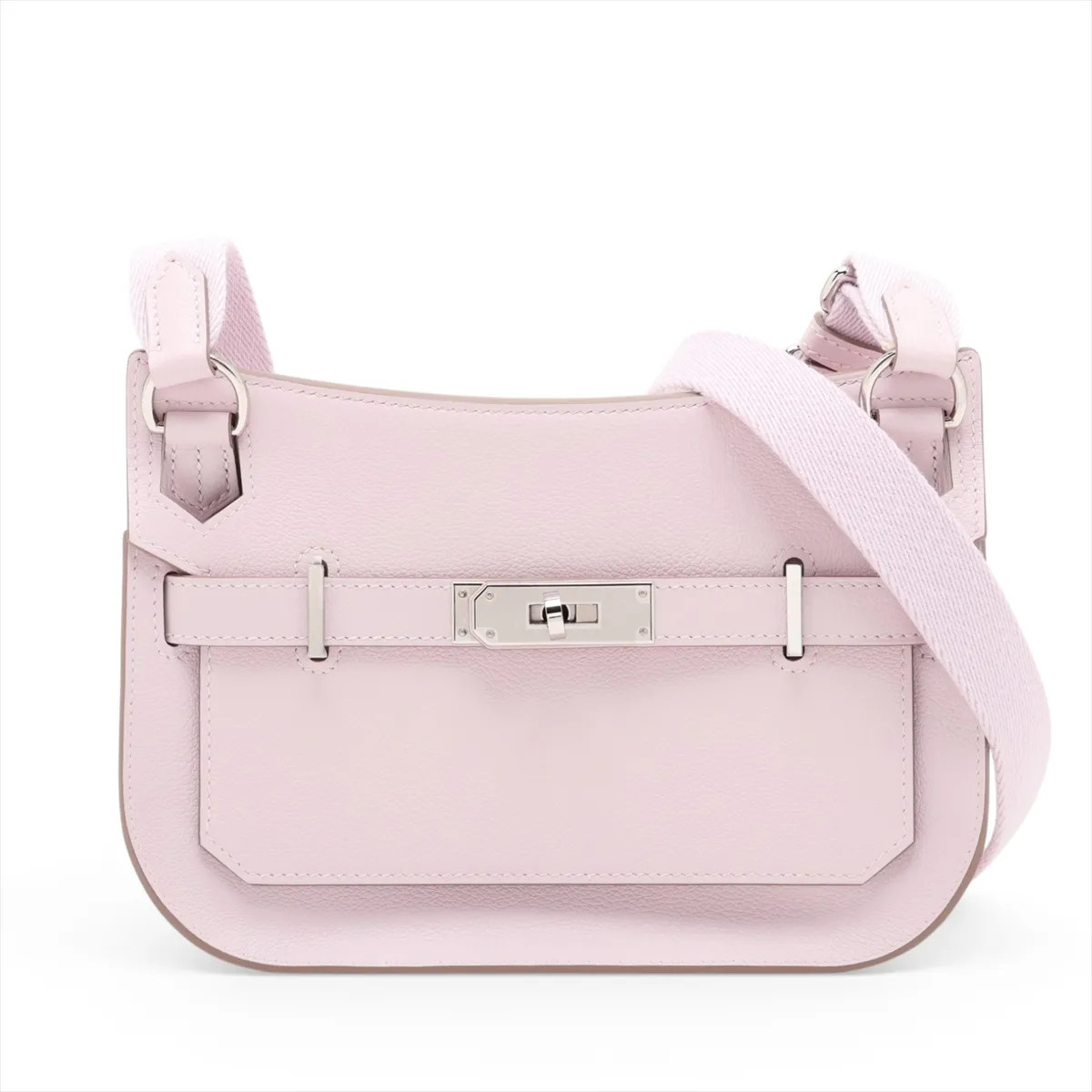 Hermès Jypsiere Mini Verso Evercolor Mauve pale x new white Silver Metal Fitting