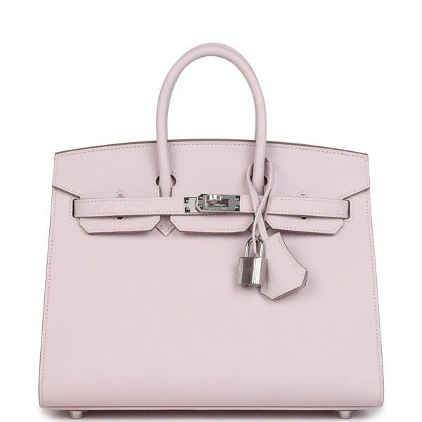 Hermes Hermes Birkin Sellier 25 Mauve Pale Epsom Palladium Hardware