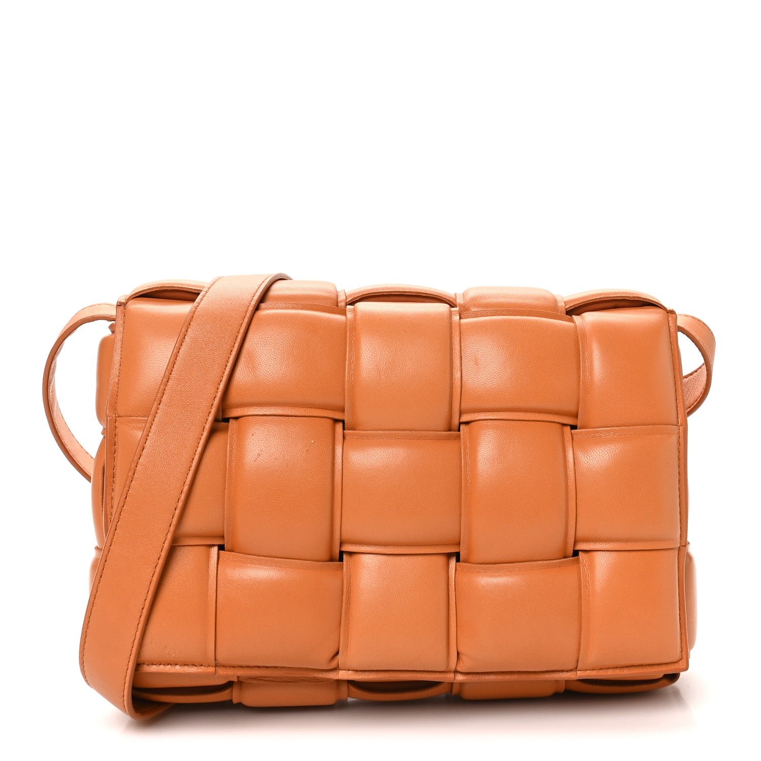 Bottega Veneta Nappa Maxi Intrecciato Padded Cassette Crossbody Bag Clay