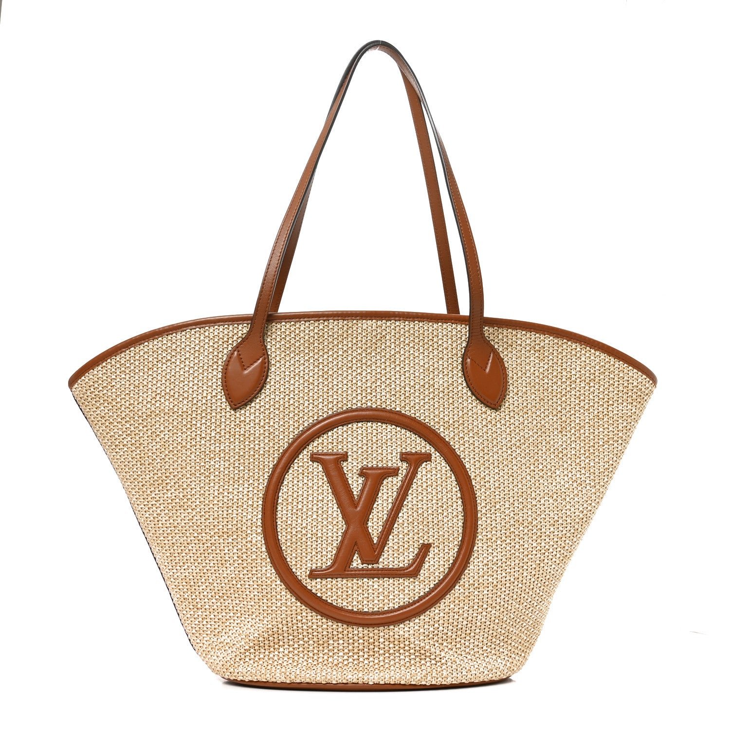 Louis Vuitton Raffia Saint Jacques Tote Caramel