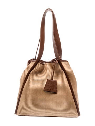 Akris Raffia Bucket Bag