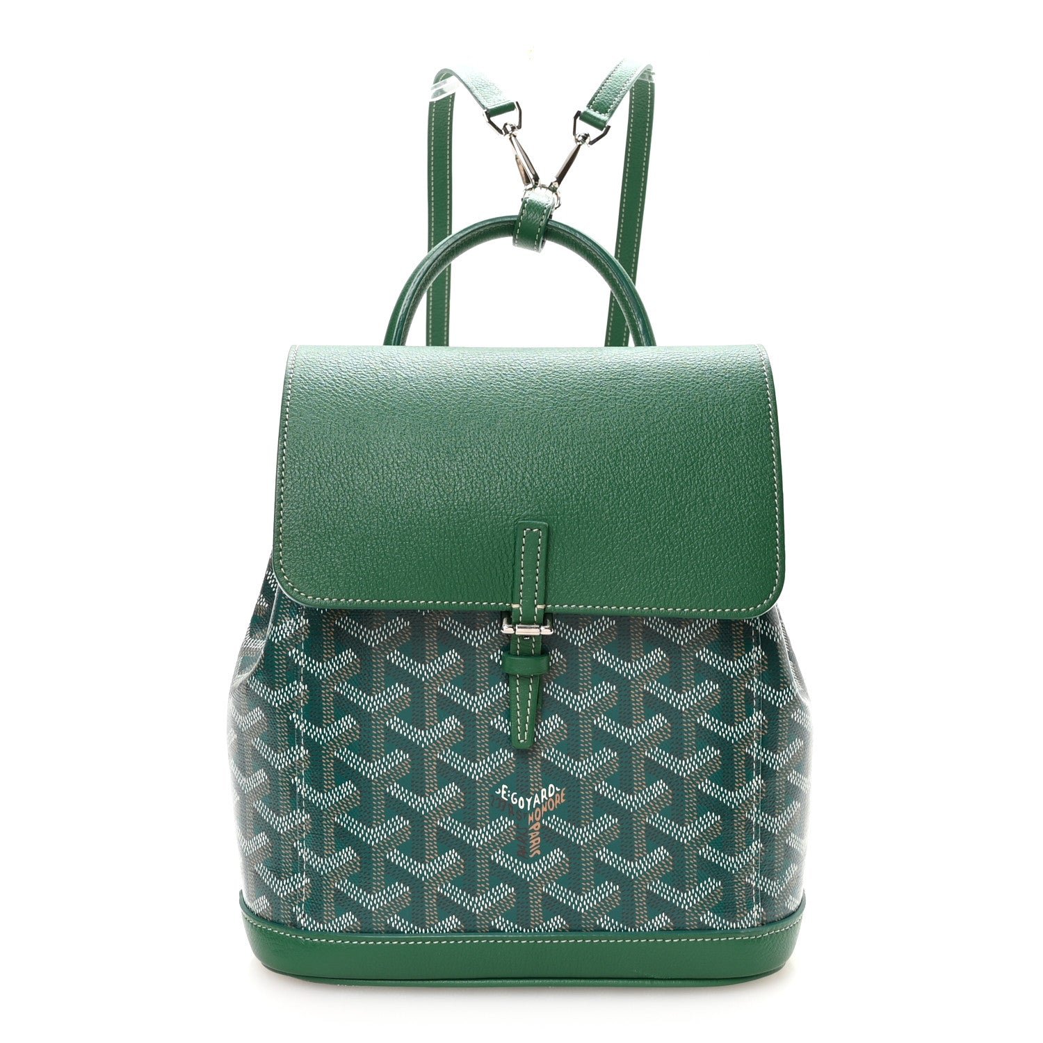 Goyard Goyardine Calfskin Mini Alpin Backpack Green