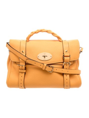 Mulberry Leather Oversized Alexa Icon in Deep Amber Heavy Grain Leather Medium