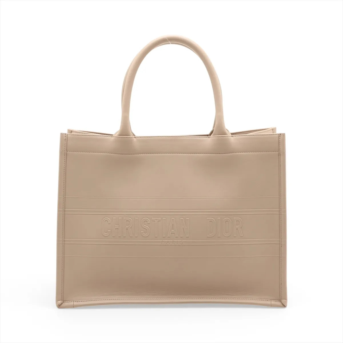 Christian Dior Book Tote Leather Tote bag Beige