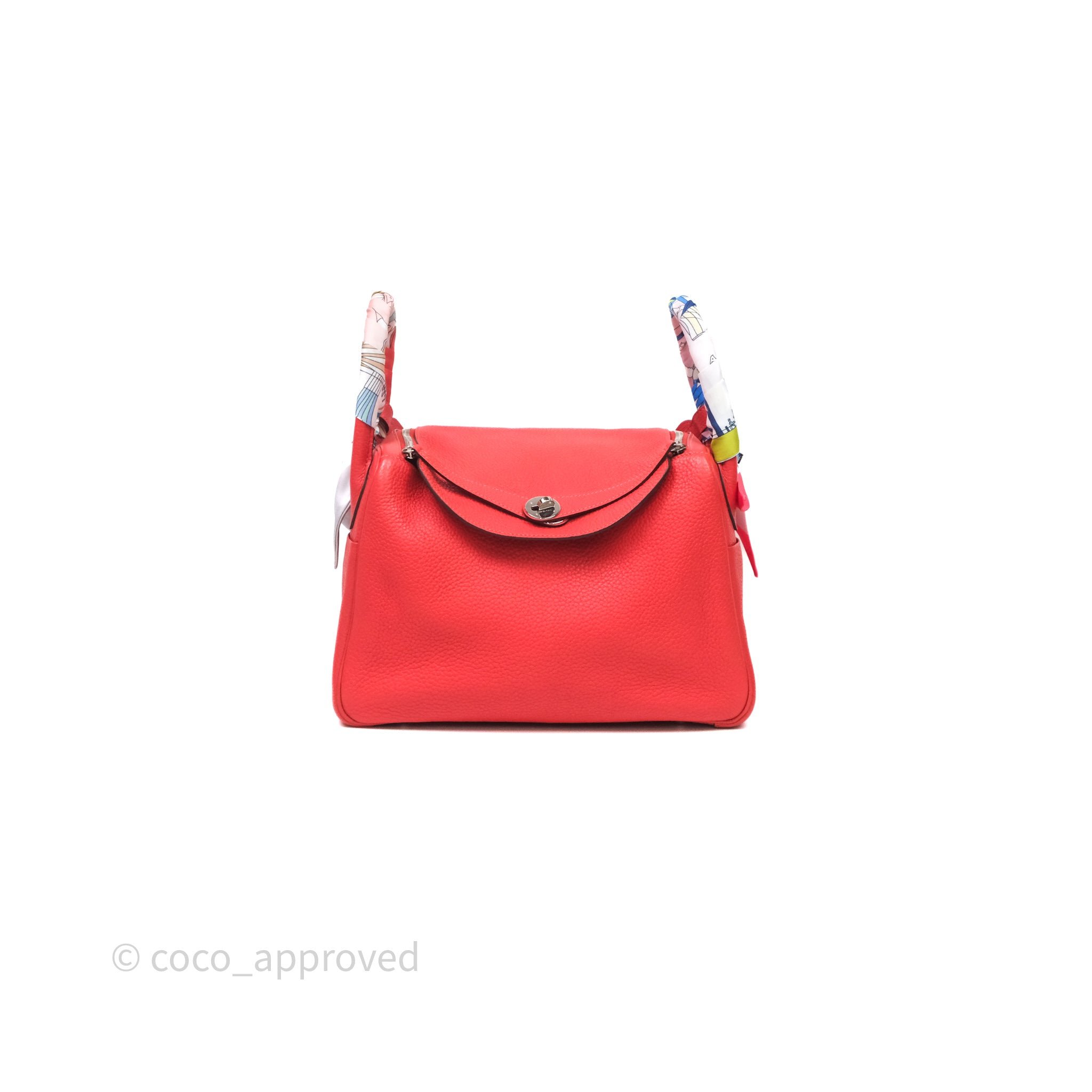 Hermès Lindy 30 Rose Texas 0E Clemence Palladium Hardware