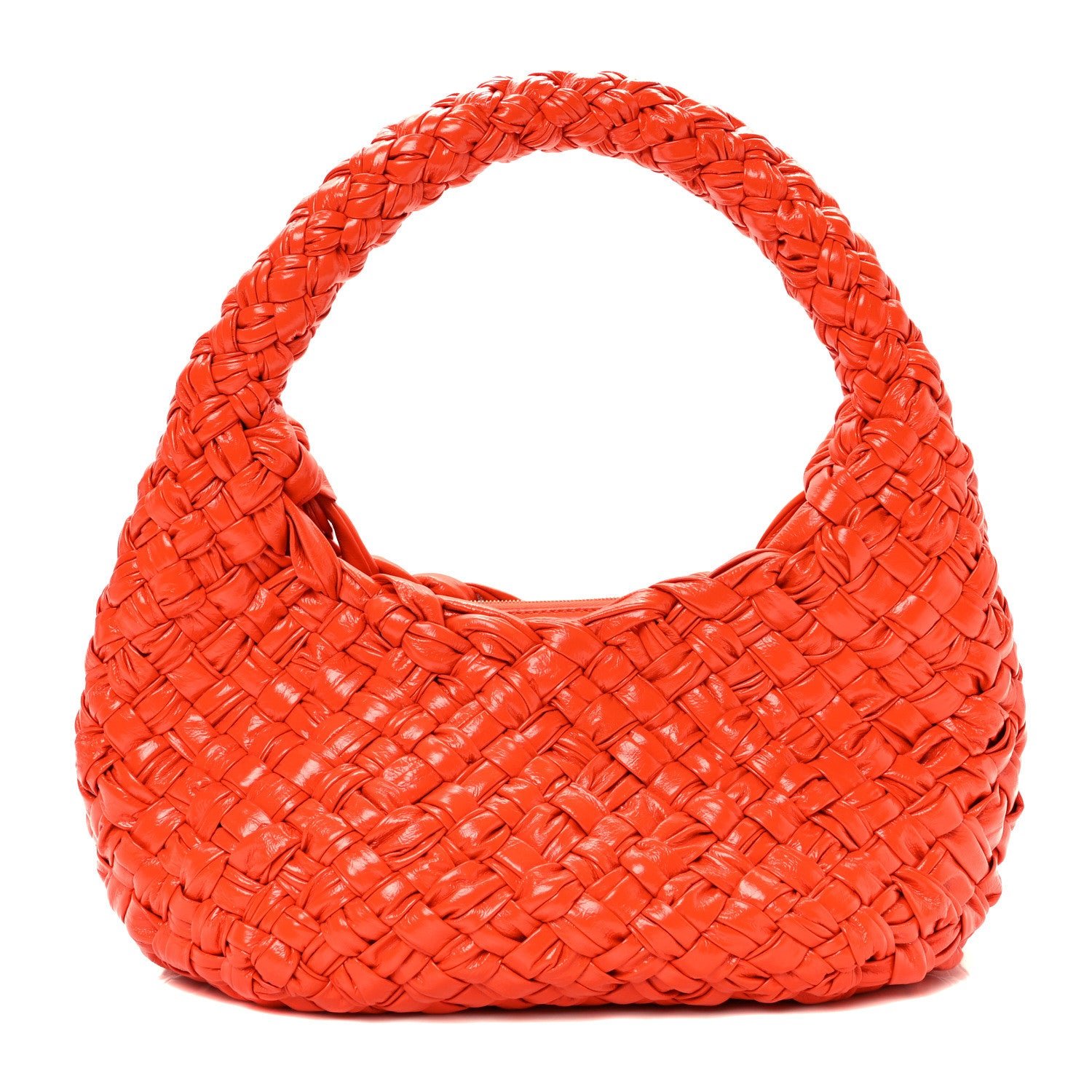 Bottega Veneta Calfskin Foulard Intreccio Discovery Athene Orange