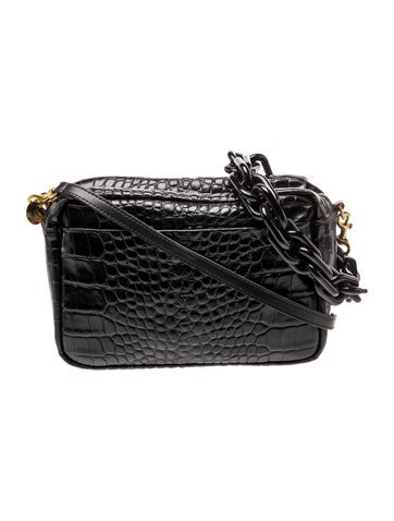 Embossed Leather Crossbody Bag