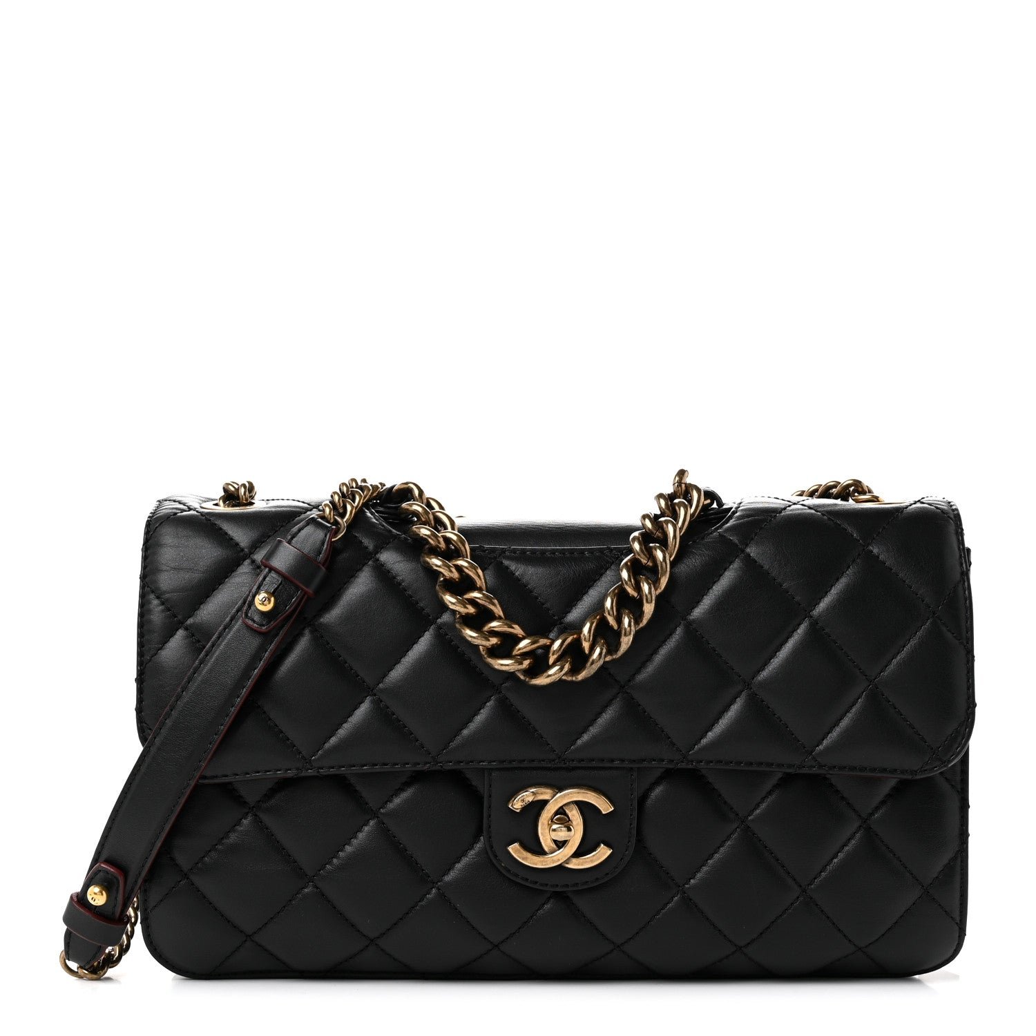 Chanel Calfskin Quilted Large Perfect Edge Flap Black