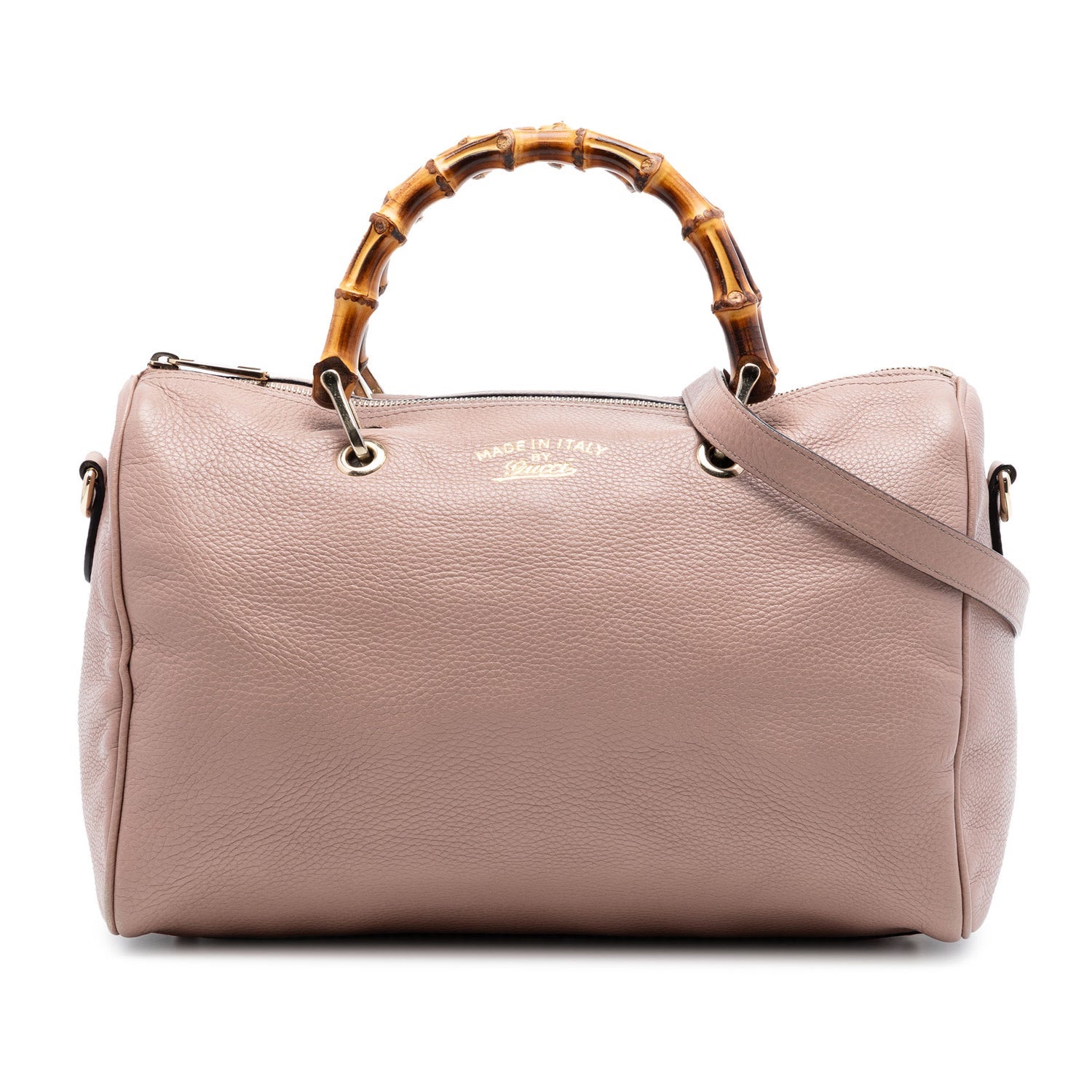 Calf Leather Medium Calfskin Bamboo Shopper Boston Bag