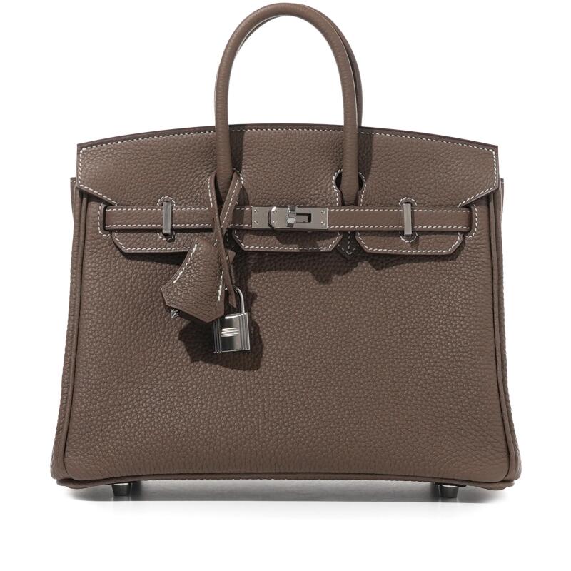 Hermes Etoupe Togo Birkin 25 Palladium Hardware, 2025