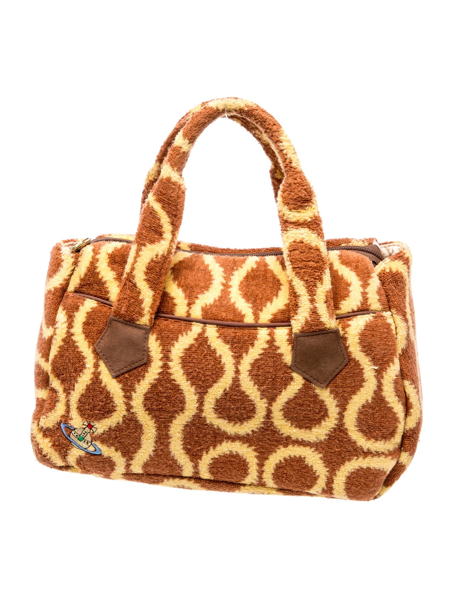 Terry Cloth Top Handle Bag