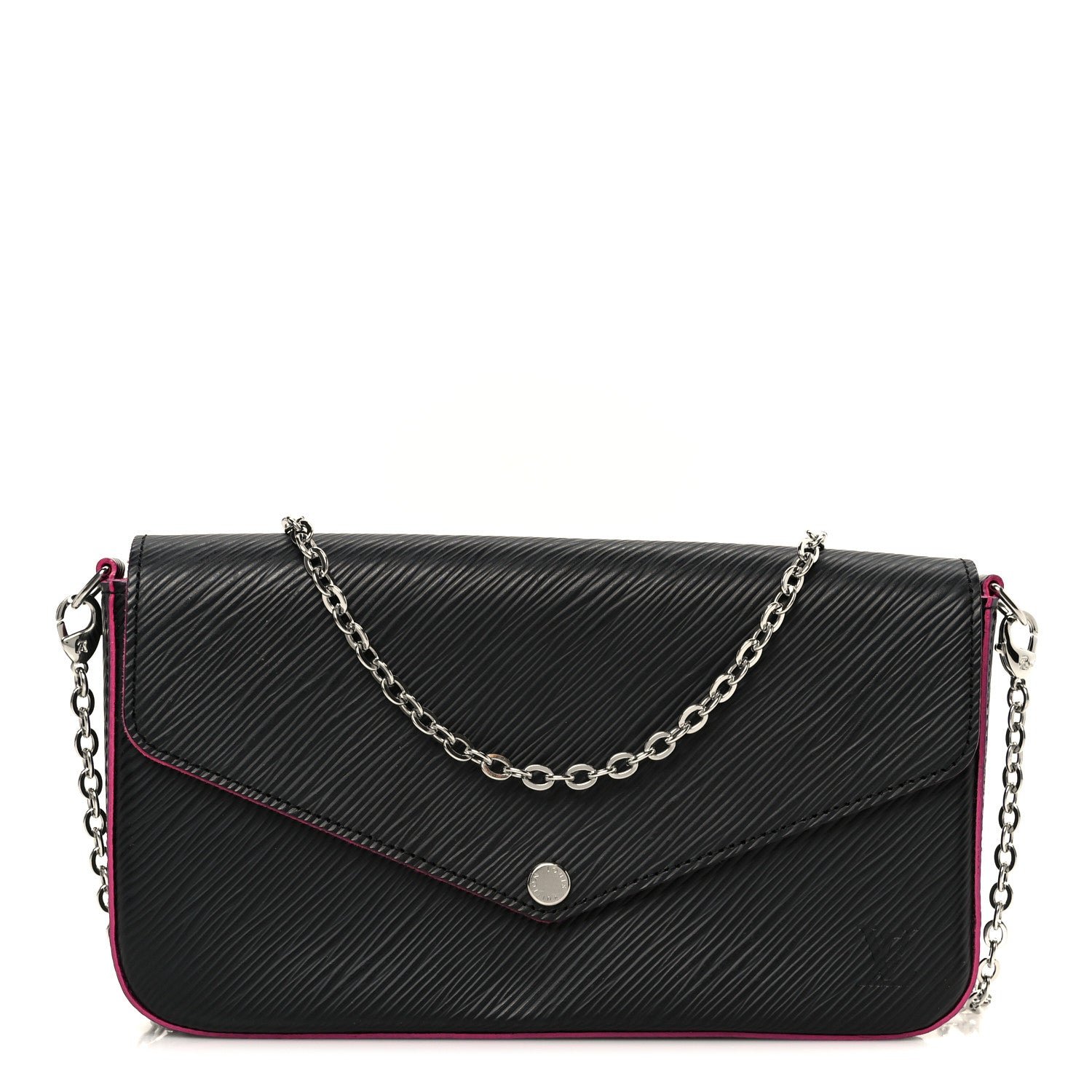 Louis Vuitton Louis Vuitton Epi Pochette Felicie Black Hot Pink