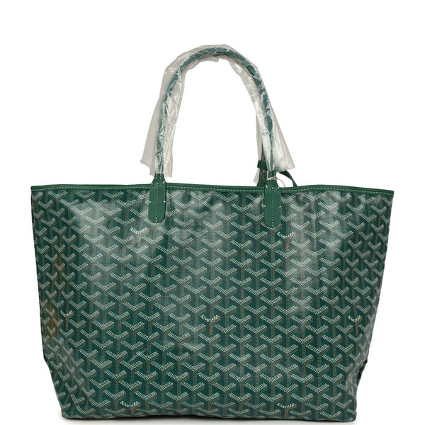 Goyard Goyard Goyardine Green Saint Louis PM Tote Bag Palladium Hardware