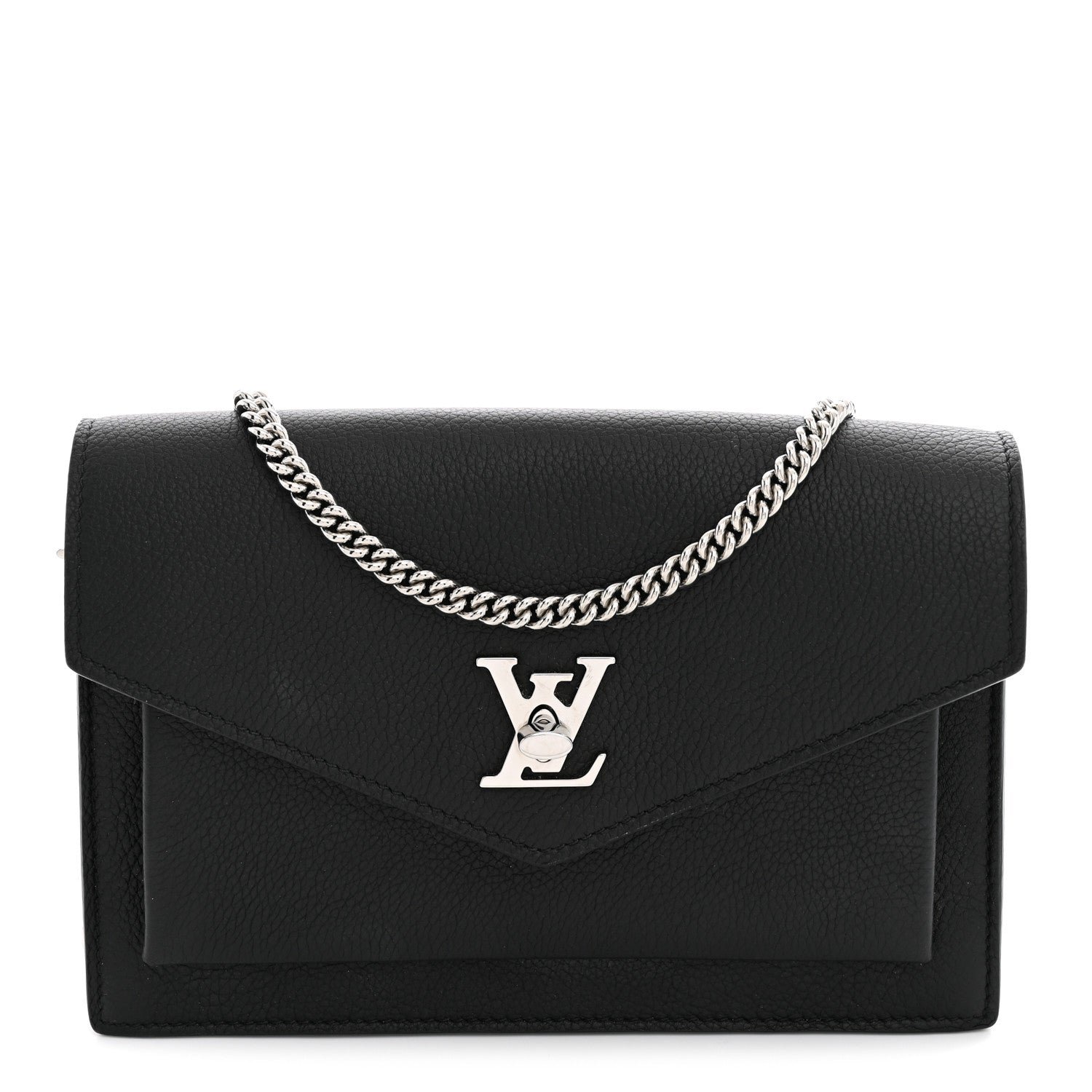 Louis Vuitton Soft Calfskin My Lockme Chain Pochette Black