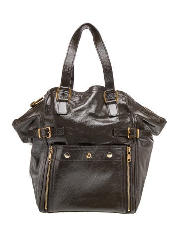 Patent Leather Top Handle Bag