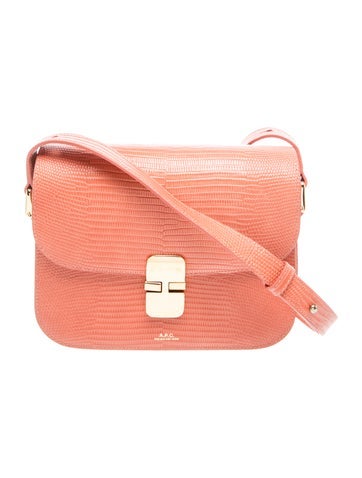 A.P.C. Embossed Leather Shoulder Bag
