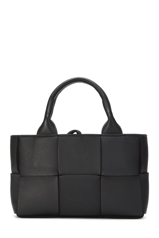 Bottega Veneta Black Calfskin Maxi Intrecciato Candy Arco Tote