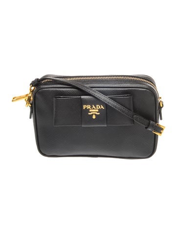 Signature Saffiano Fiocco Bow Camera Crossbody Bag