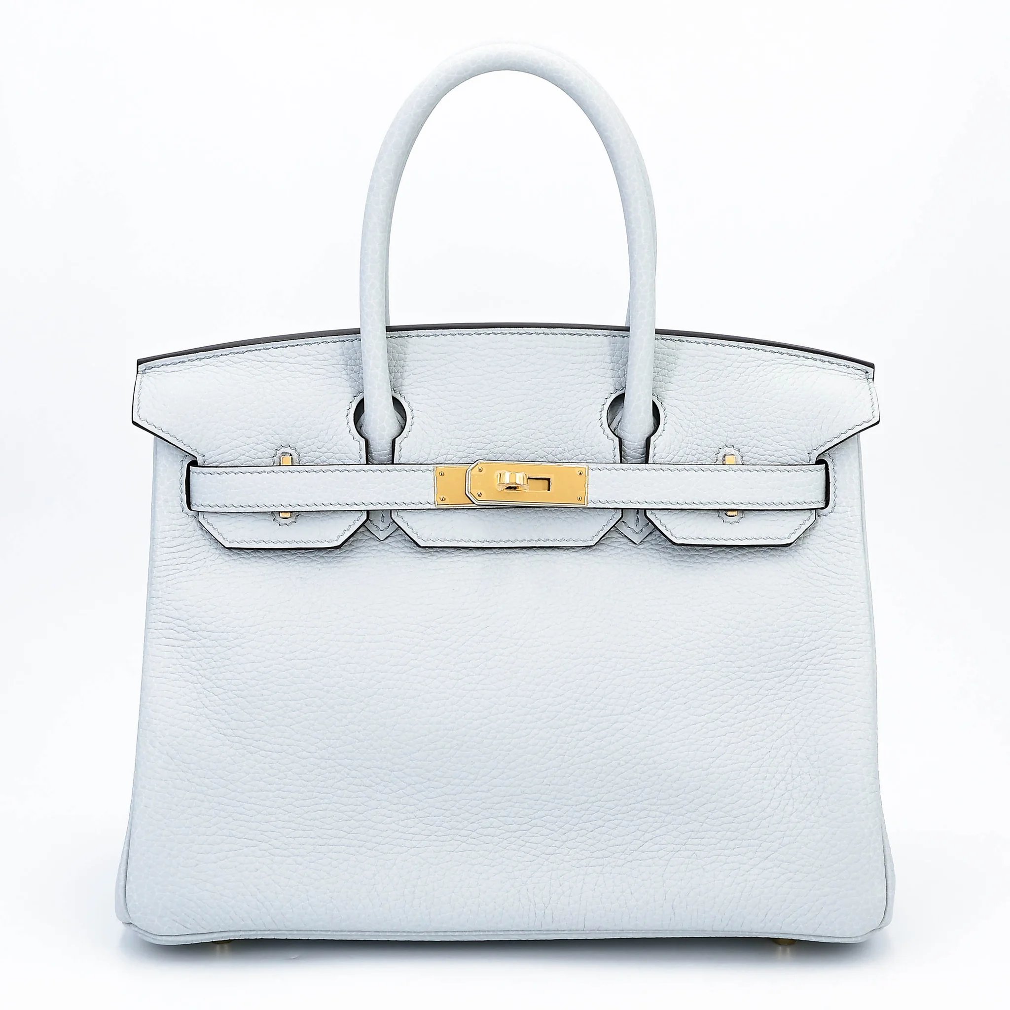 Unused ( Rank NS ) HERMÈS Birkin 30 Bleu Pale (08) Clemence Gold hardware U (2022)