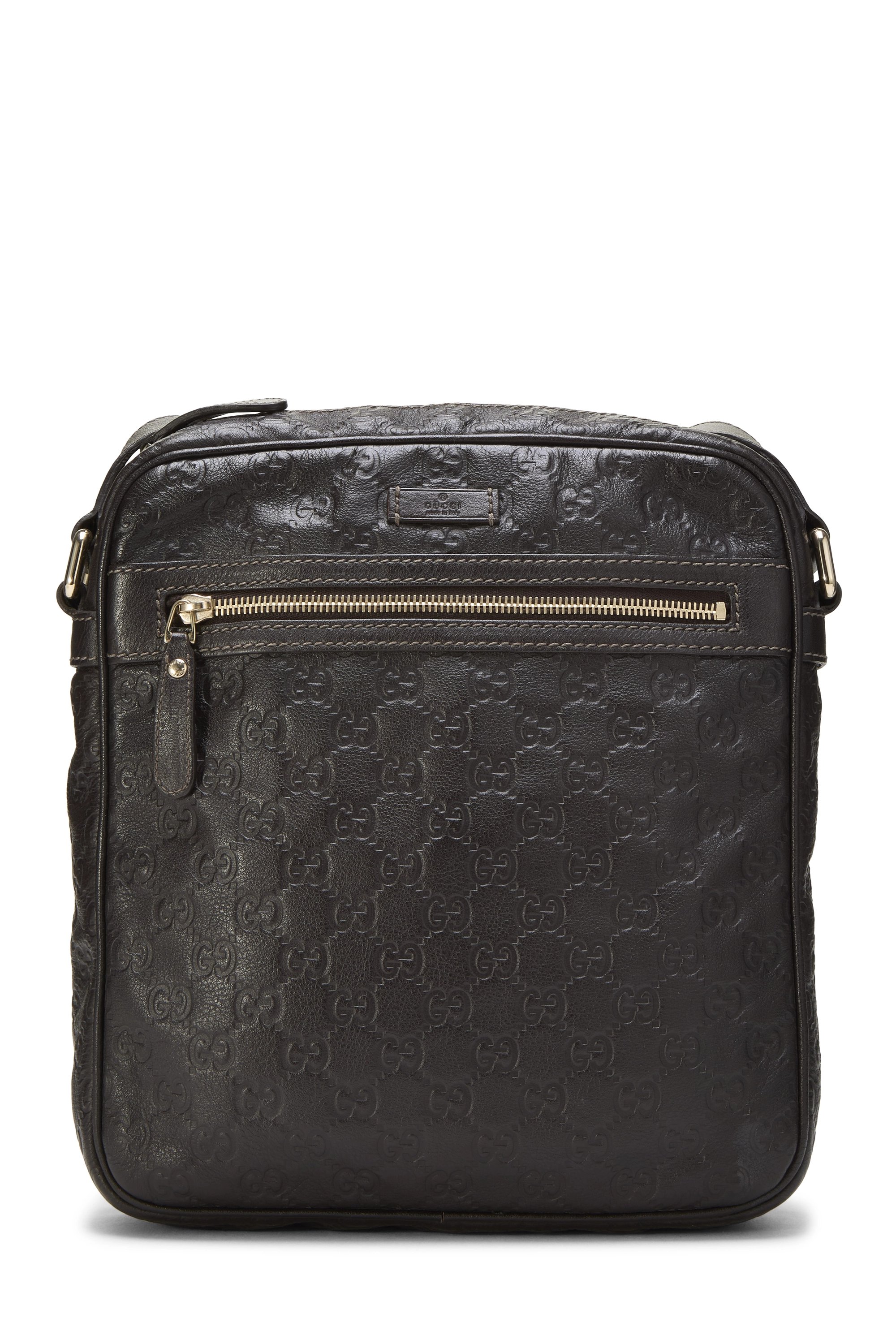 Brown Guccissima Vertical Camera Bag Large