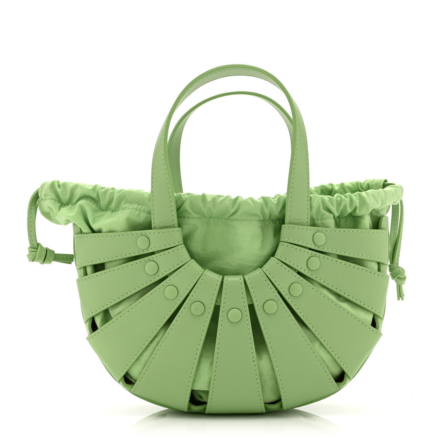 Bottega Veneta French Calfskin Small Shell Pistachio
