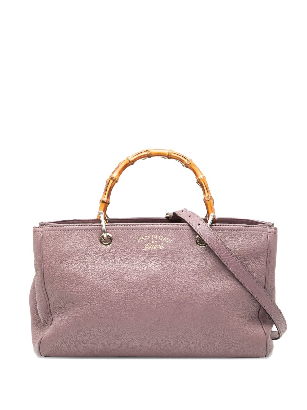 2016-2025 Medium Calfskin Bamboo Shopper satchel