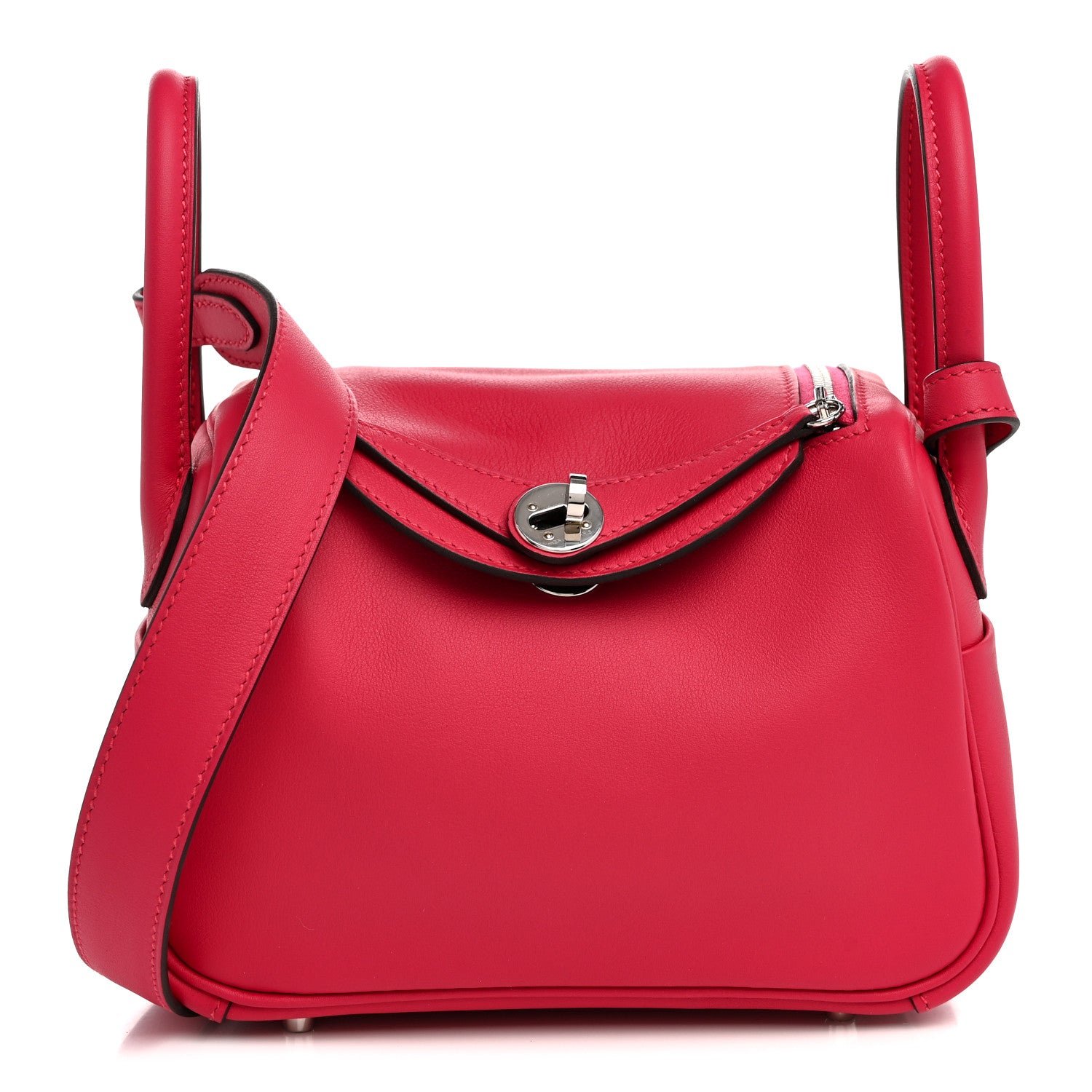 Hermes Swift Verso Mini Lindy 20 Framboise Rouge Sellier