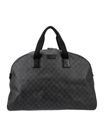 Black GG Supreme Duffle Bag