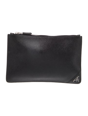 Saffiano Leather Clutch