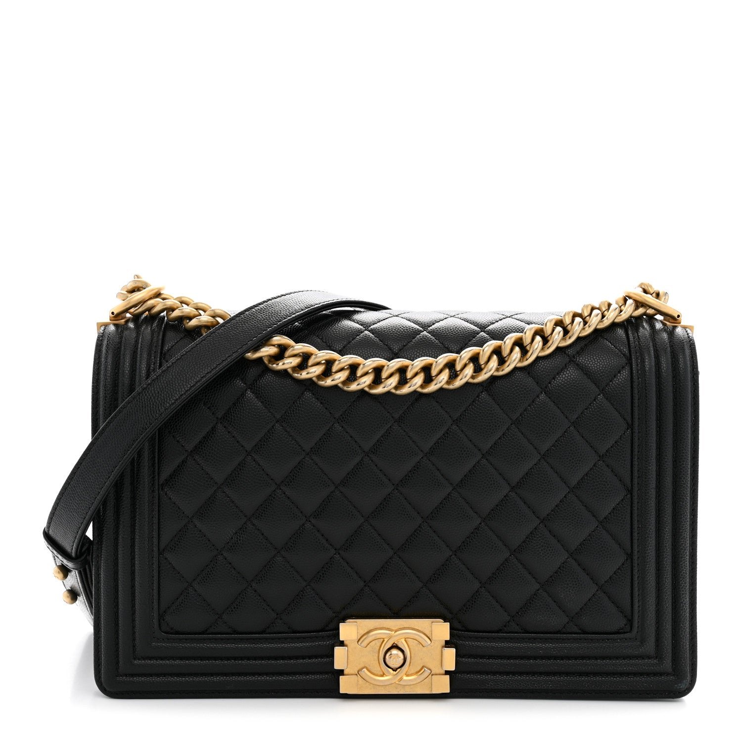 Chanel Caviar Quilted New Medium Boy Flap Black