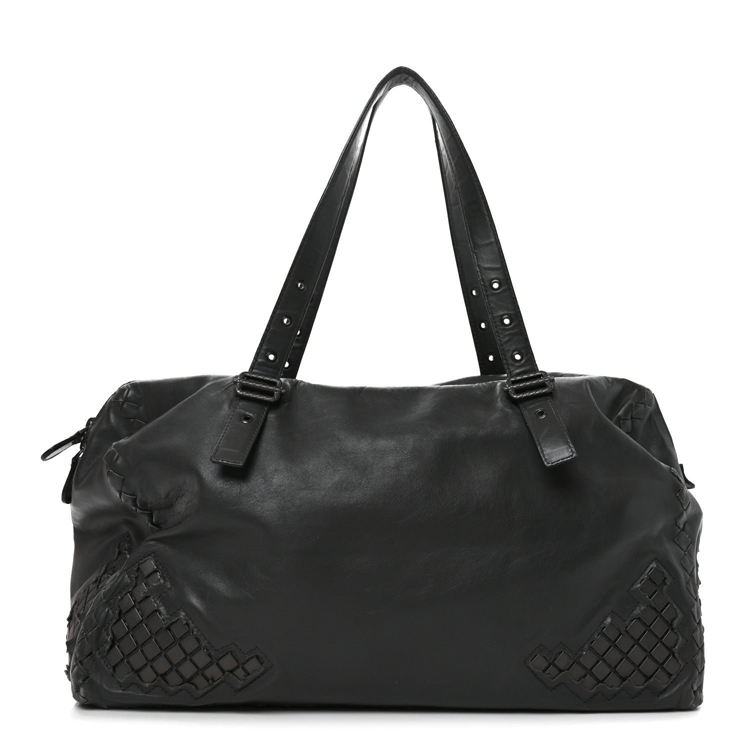 Bottega Veneta Nappa Intrecciato Montaigne Rings Bag Grey