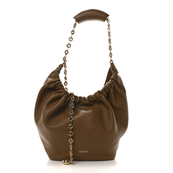 Loewe Nappa Small Squeeze Bag Oak