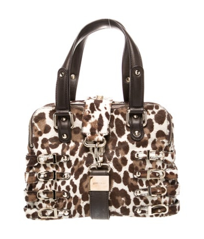 Jimmy Choo Choo Ponyhair Top Handle Bag