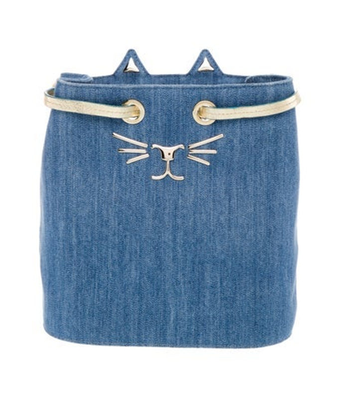 Charlotte Olympia Olympia Denim Bucket Bag