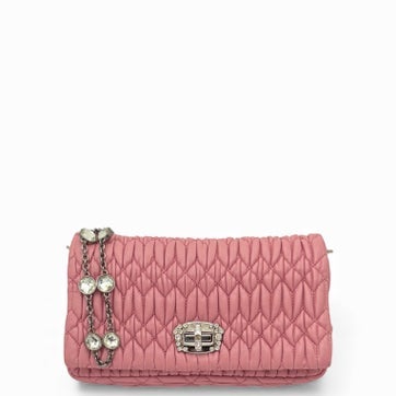 Empreinte Leather Matelasse Crystal Flap Clutch