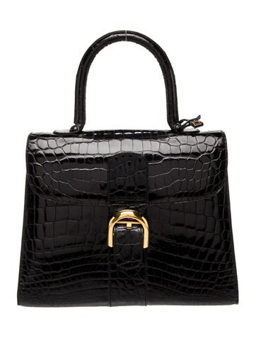 Delvaux Crocodile Top Handle Bag MM Vintage