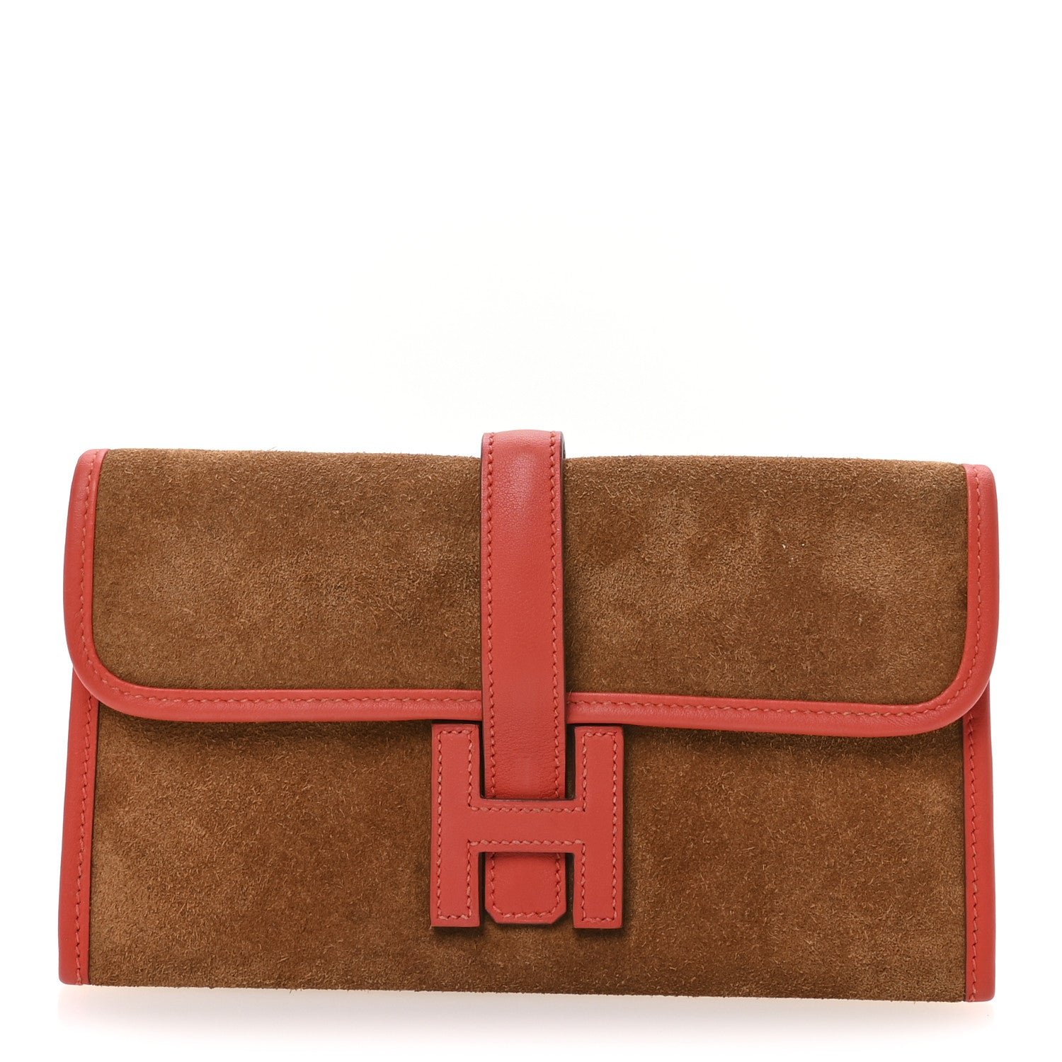 Hermes Veau Doblis Swift Jige Elan 29 Clutch Chamois Capucine