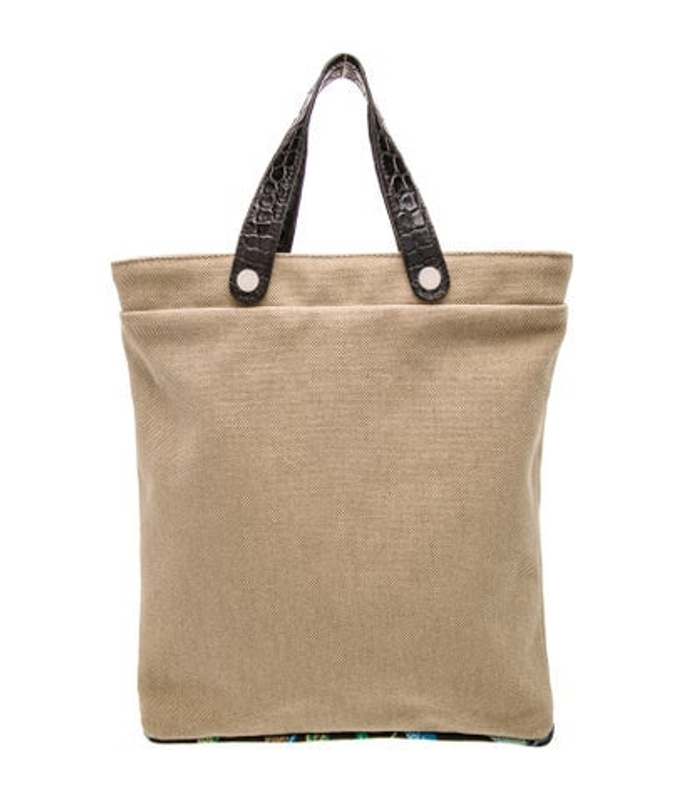 Hermes Petit H Toile Ash Tote