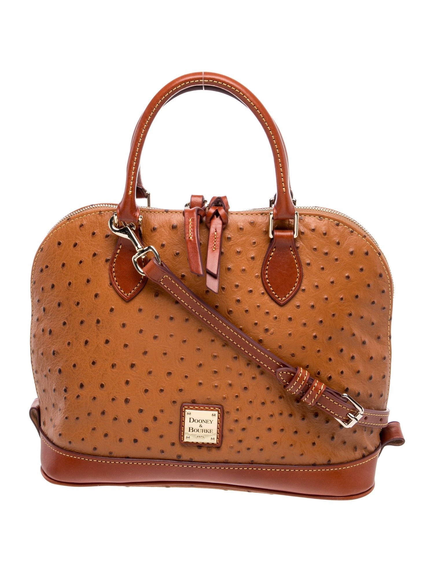 Ostrich Top Handle Bag