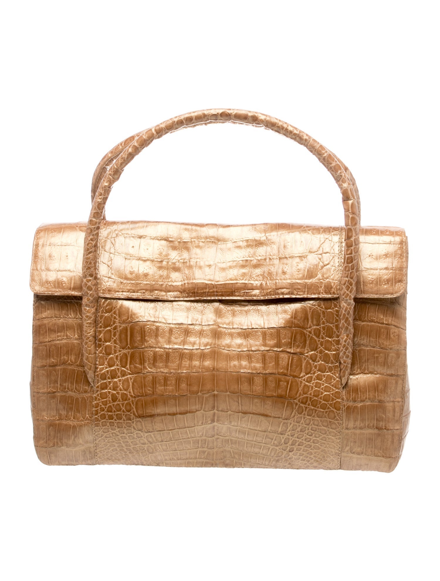 Crocodile Top Handle Bag