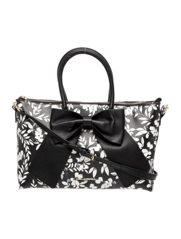 Karl Lagerfeld Leather Top Handle Bag