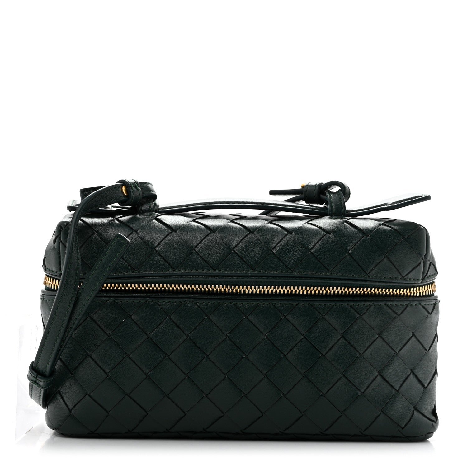 Bottega Veneta Nappa Intrecciato Bang Bang Vanity Case Emerald Green