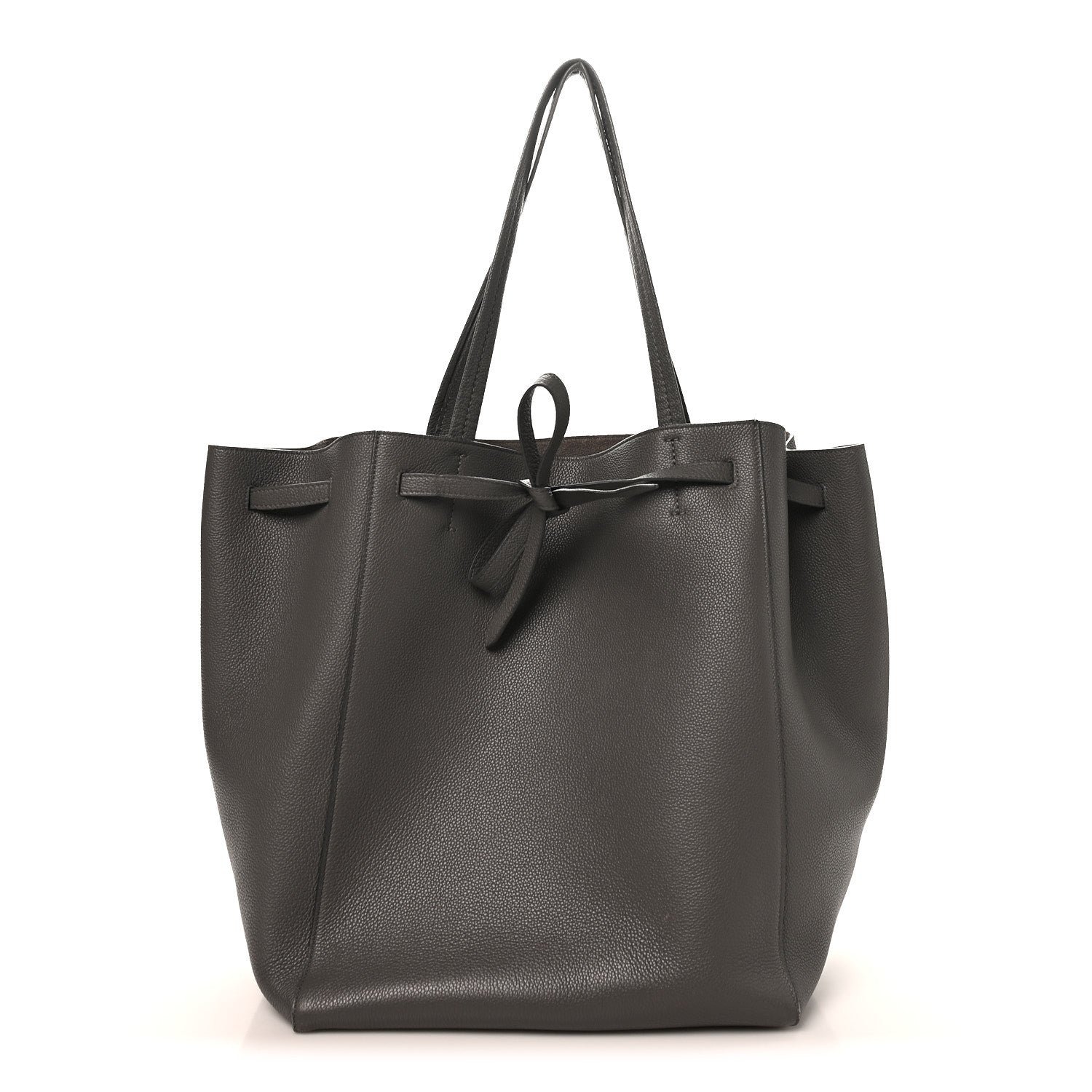 Celine Soft Grained Calfskin Medium Belt Cabas Phantom Grey