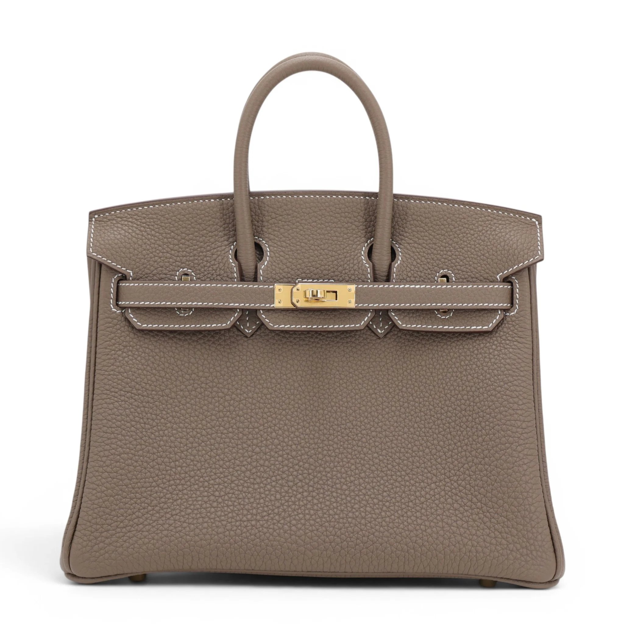 Brand New ( Rank N ) HERMÈS Birkin 25 Etoupe (18) Togo Gold hardware K (2025)
